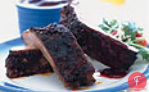 Costelas Assadas Com Molho Picante De Amora