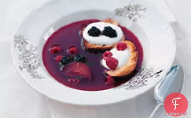 Sopa Gelada De Ameixa E Baga