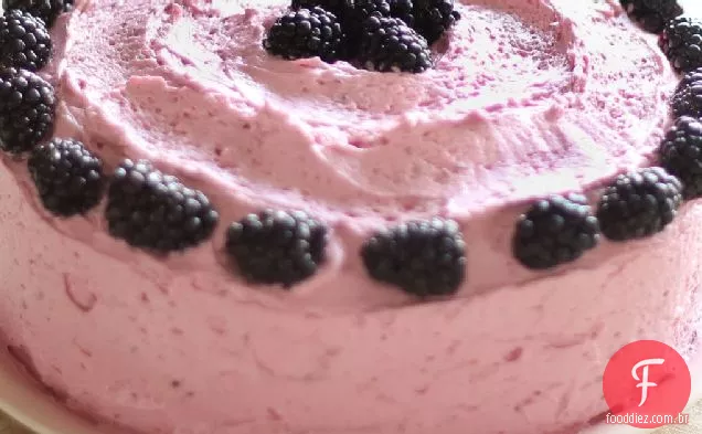 Bolo levemente Limão Com Cobertura de Marionberry