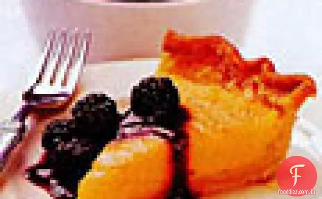 Torta de xadrez de limão com compota de Amora