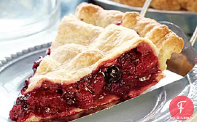 Torta De Frutas Vermelhas com mistura de crosta dupla