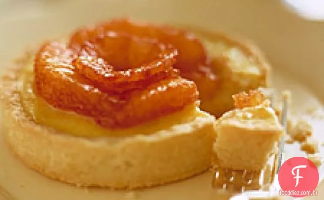 Tortas De Pudim De Arroz Com Laranjas De Sangue