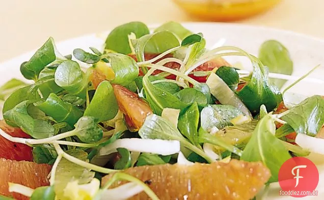 Mâche e salada de laranja de sangue