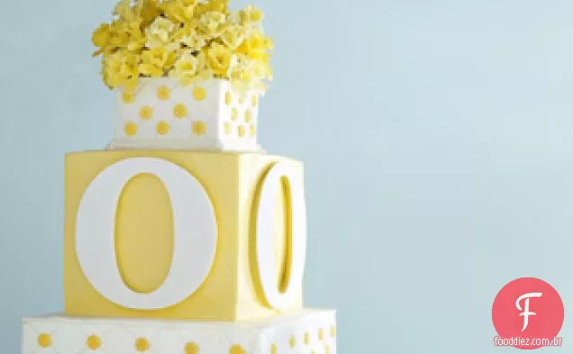 Bolo de comida de anjo de Sylvia Weinstock com Buttercreams de laranja de sangue