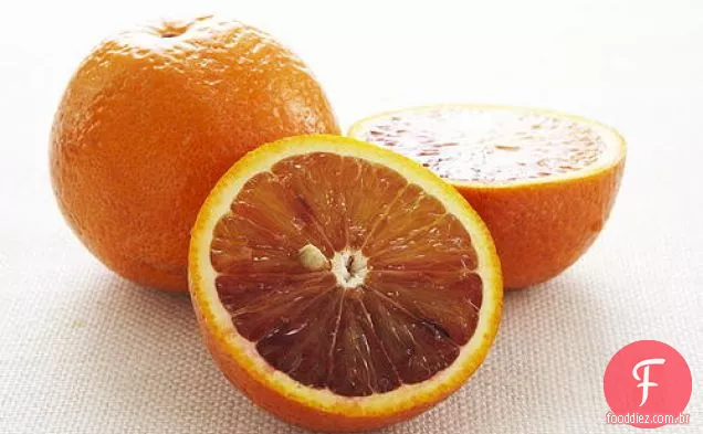 Erva-doce raspada com laranjas sanguíneas, Pecorino e romãs