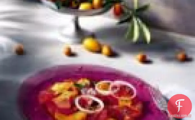 Salada Cítrica Com Hortelã E Cebola Vermelha
