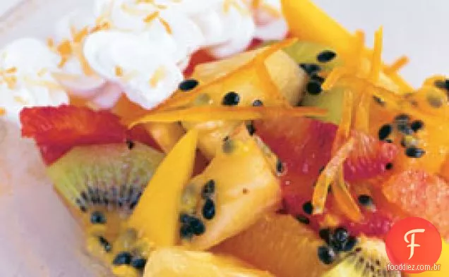 Maracujá E Salada Cítrica Com Merengues De Coco