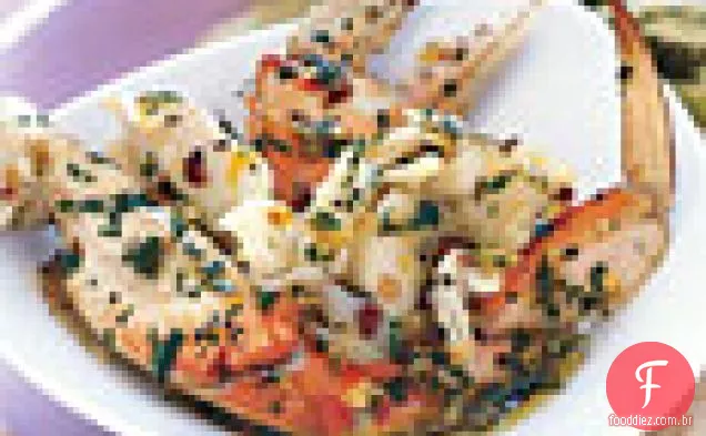 Caranguejo Dungeness Assado No Forno