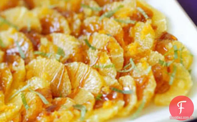 Laranjas Frescas Com Caramelo E Gengibre