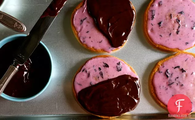 Blueberry biscoitos Preto E Branco