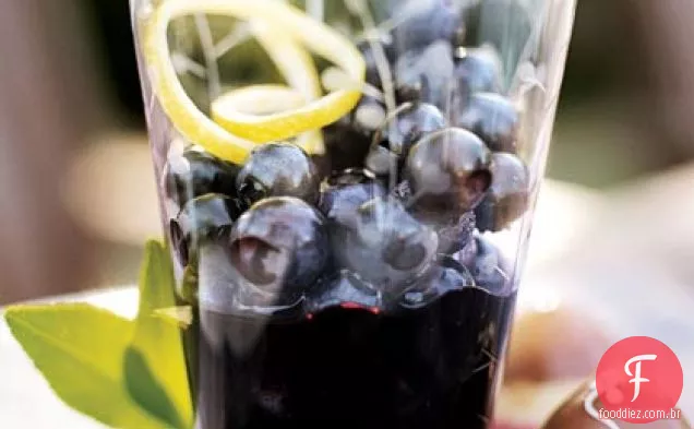 Blueberries em pimenta preta-Syrah Syrup
