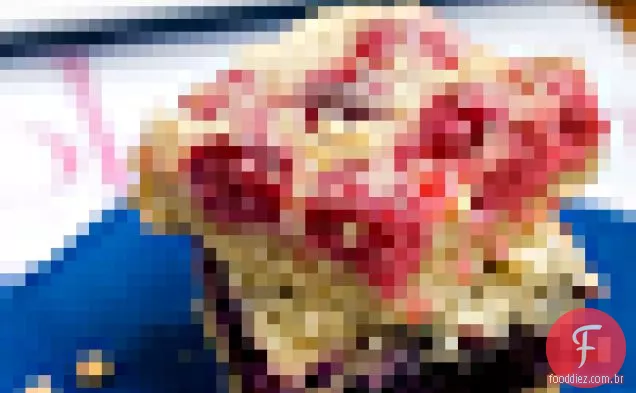 Barras Streusel de mirtilo (e framboesa) com recheio de Creme De Limão