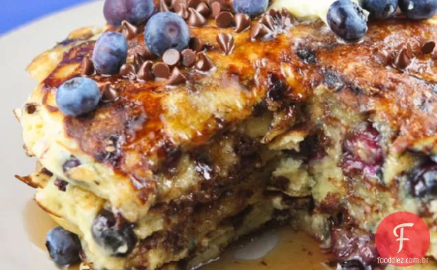 Chocolate Chip Blueberry Buttermilk Pancakes