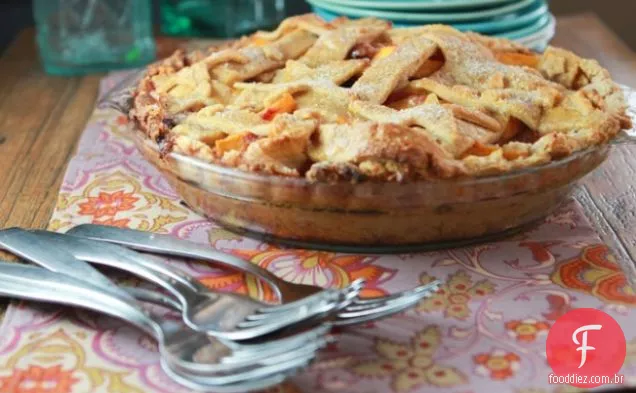 Torta De Pêssego Mirtilo