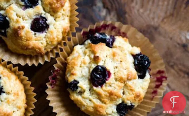 Blueberry Lime Oatmeal Muffins