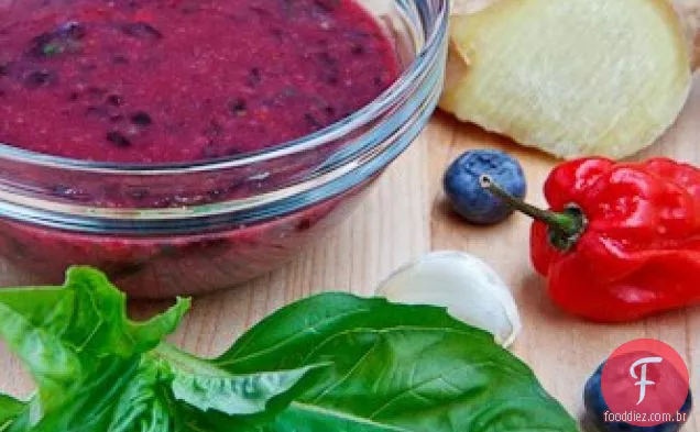 Blueberry e Basil Habanero Salsa
