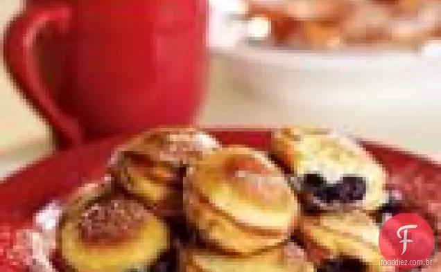 Panquecas cheias de mirtilo