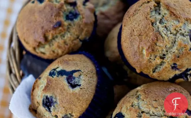 Café Da Manhã Blueberry Banana Muffins
