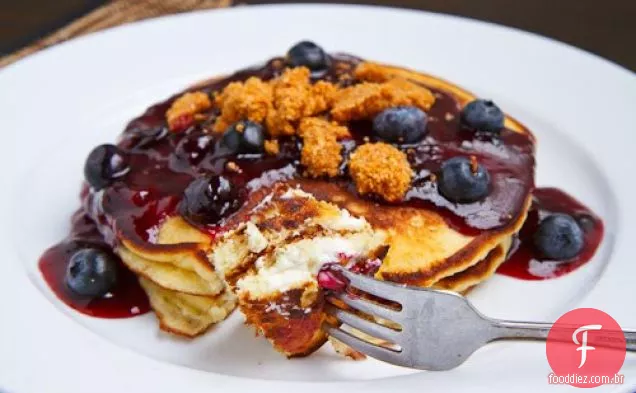 Blueberry Cheesecake Panquecas