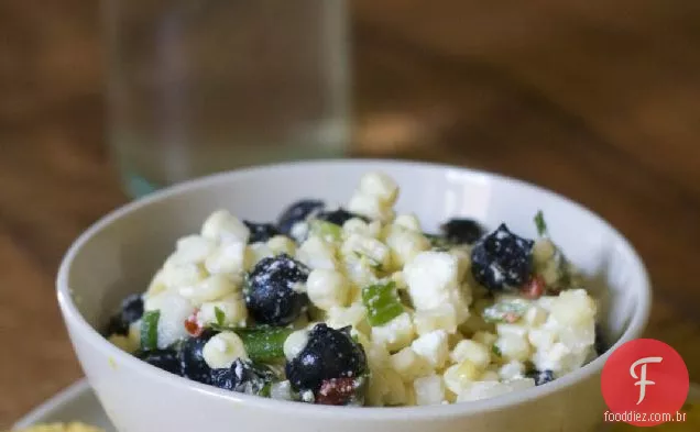 Molho Picante De Mirtilo, Milho E Queijo Feta