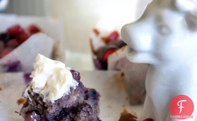 Muffins De Coco De Mirtilo Romã
