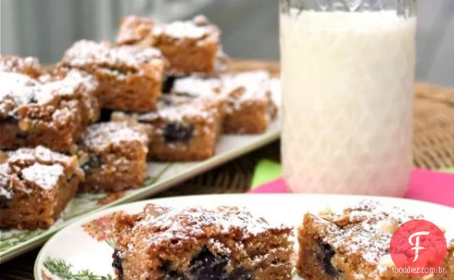 Blueberry Branco Chocolate Blondies