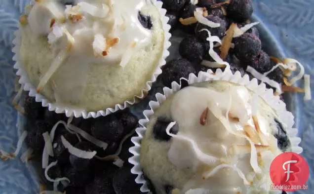 Muffins De Coco De Mirtilo Carregados