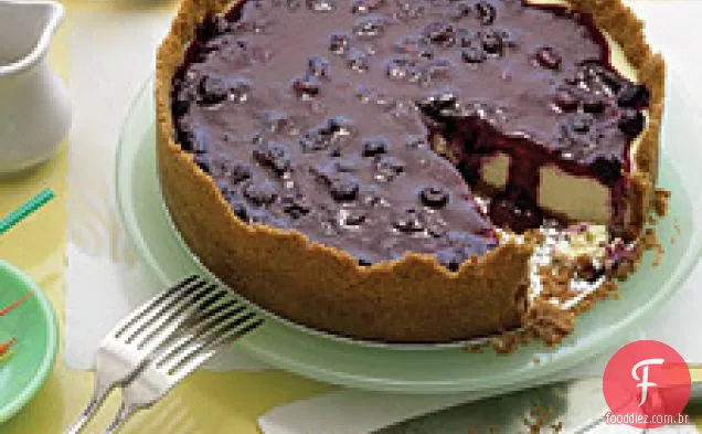 Cheesecake Com Cobertura De Mirtilo