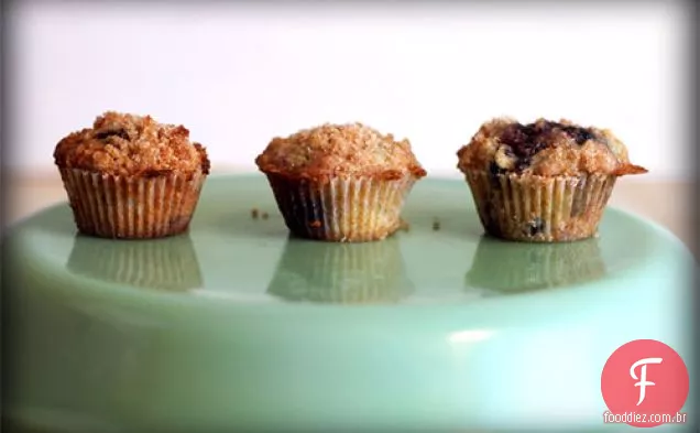 Muffins De Mirtilo Com Cobertura Crocante De Canela