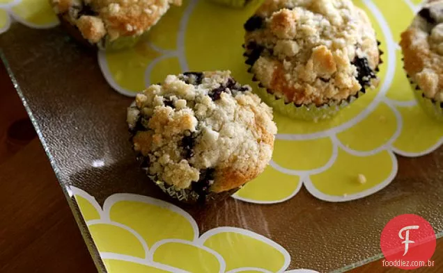 Manteiga Dourada Muffins De Mirtilo Frescos