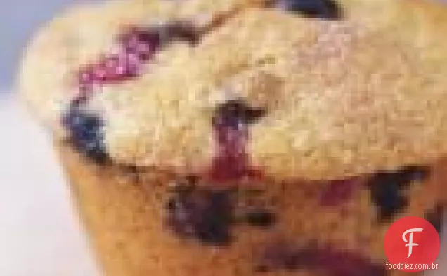Blueberry-Muffins de fubá