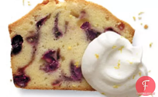 Blueberry - creme azedo Bolo De libra com creme de limão
