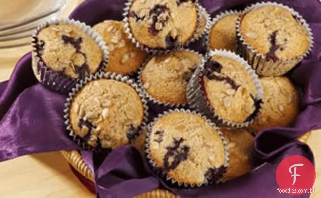 Muffins De Amêndoa De Mirtilo