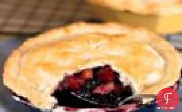 Mirtilo selvagem-tortas de pêssego