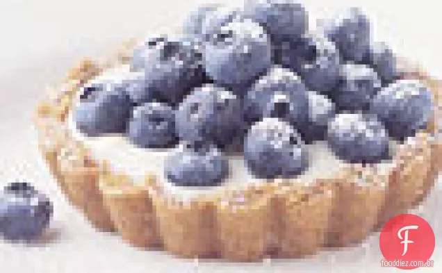 Tartes De Creme De Limão De Mirtilo