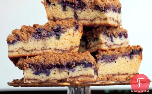 Bolo de café de mirtilo à moda antiga