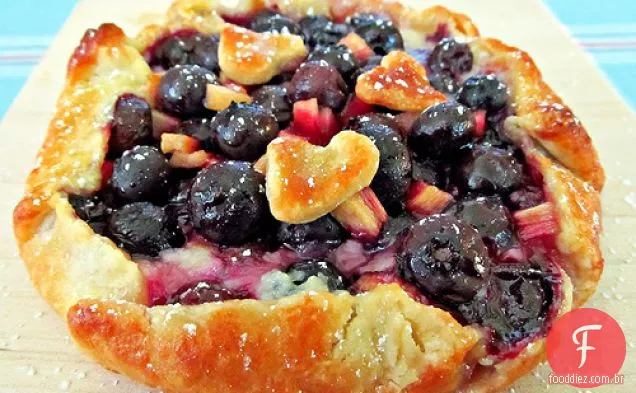 Blueberry Rhubarb Cream Cheese Galettes