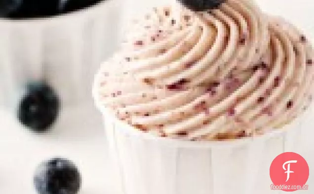Cupcakes de limão e mirtilo