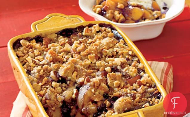 Crumble De Pêssego-Mirtilo