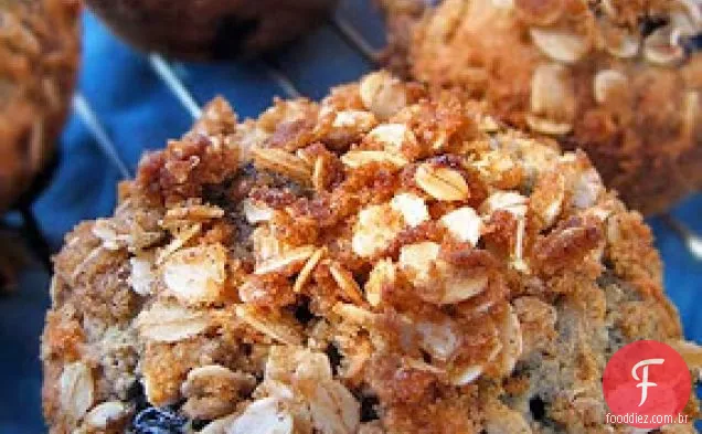 Muffins De Aveia De Mirtilo