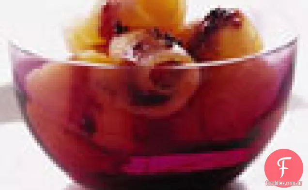 Cachos de melão com vinho temperado