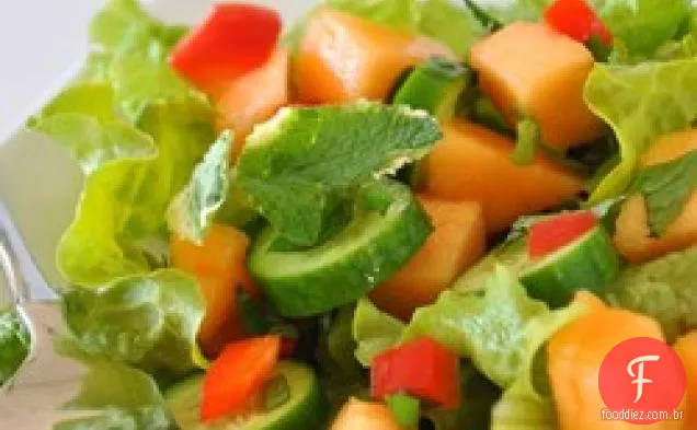 Salada De Melão Espinafre Com Hortelã