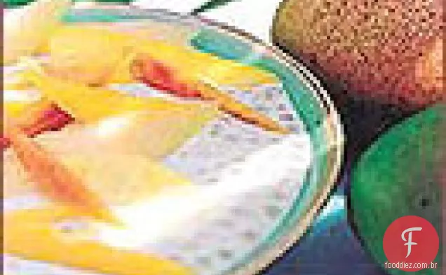 Tapioca e pudim de frutas