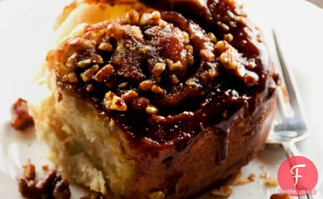 Rolinhos De Canela De Caramelo Pecan Pegajosos