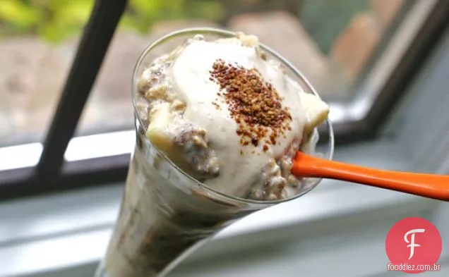 Torta De Maçã Parfait Vegan Overnight Oats
