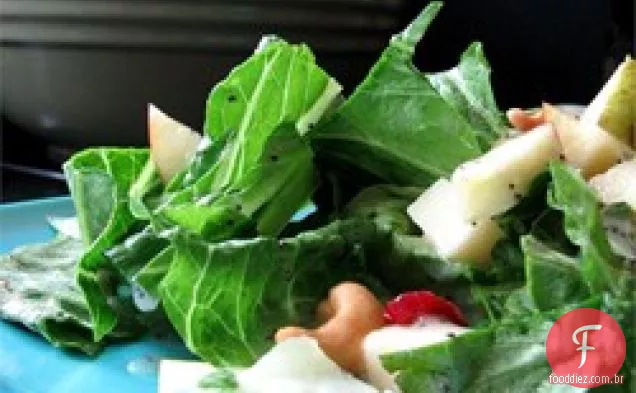 Salada de frutas de Inverno Com Molho de papoila de limão