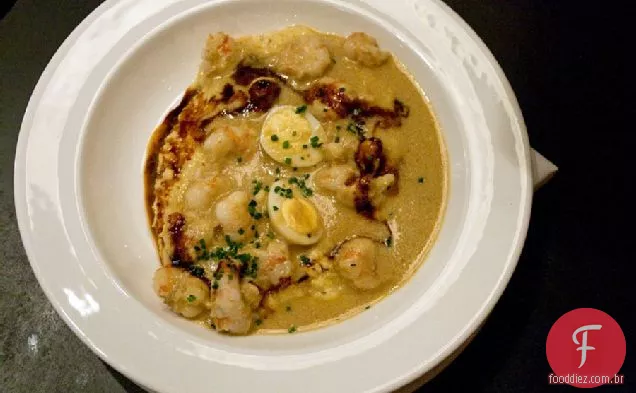 Camarão De Rocha Picante E Grãos