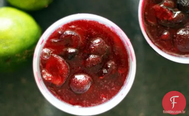 Geléia de limão cereja doce (freezer) 