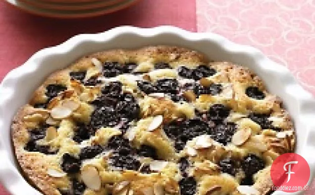 Bolo quente de amêndoa e cereja