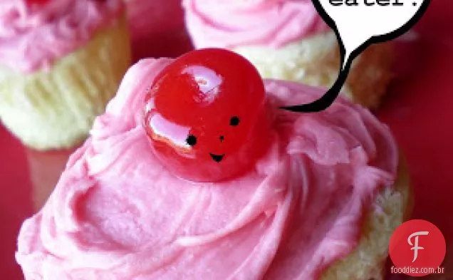 Vovô cor-de-rosa cereja Patch Cupcakes